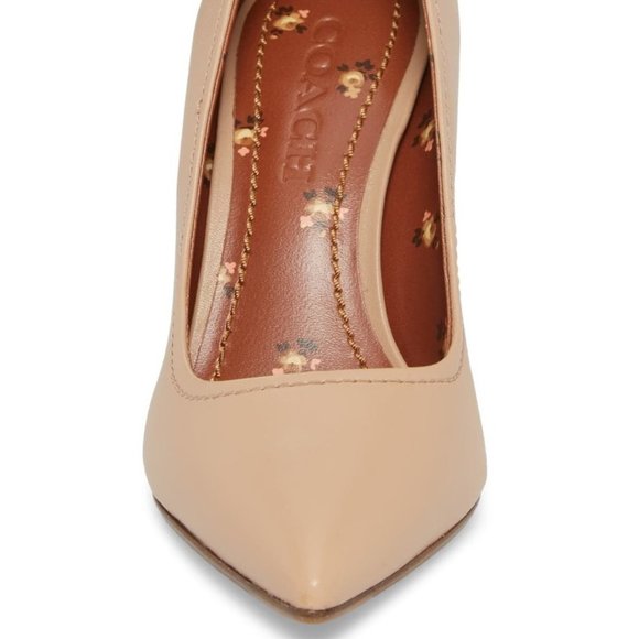NWT Coach Waverly Leather Pump Heels Nude Size 9.5 classy work professional - Picture 5 of 9